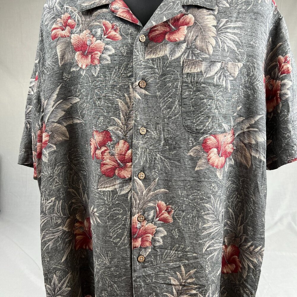 2XL Men's BATIK BAY Vintage Hawaiian Washable Silk Tribal Hawaiian Shirt
